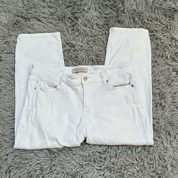 Liverpool Jean Company White Denim Capris, Size 14/32 - Picture 1 of 5